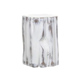 Tamborete tronco branco
